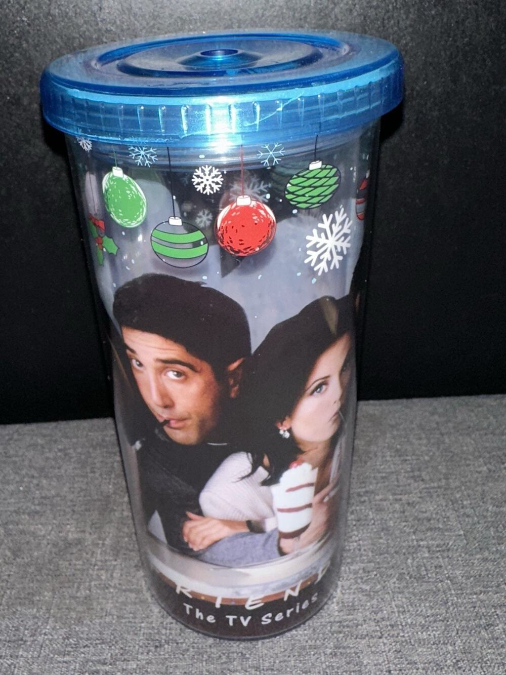 Friends TV Series Christmas Holiday 20 oz Tumbler Cup Silver Buffalo 2019 No Str